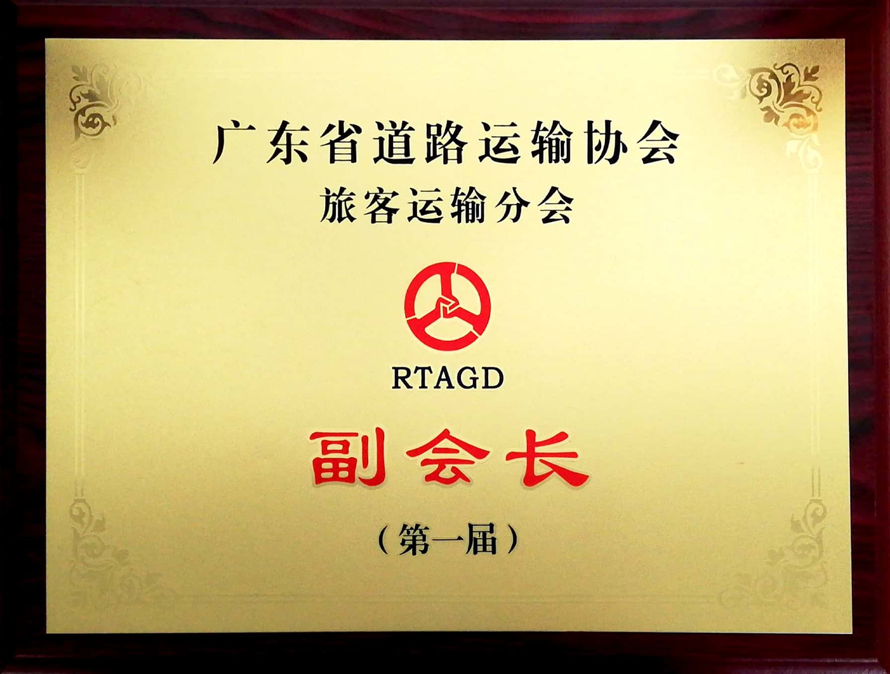 廣東省道(dào)路運輸協會旅客運輸分會第一(yī / yì ／yí)屆副會長